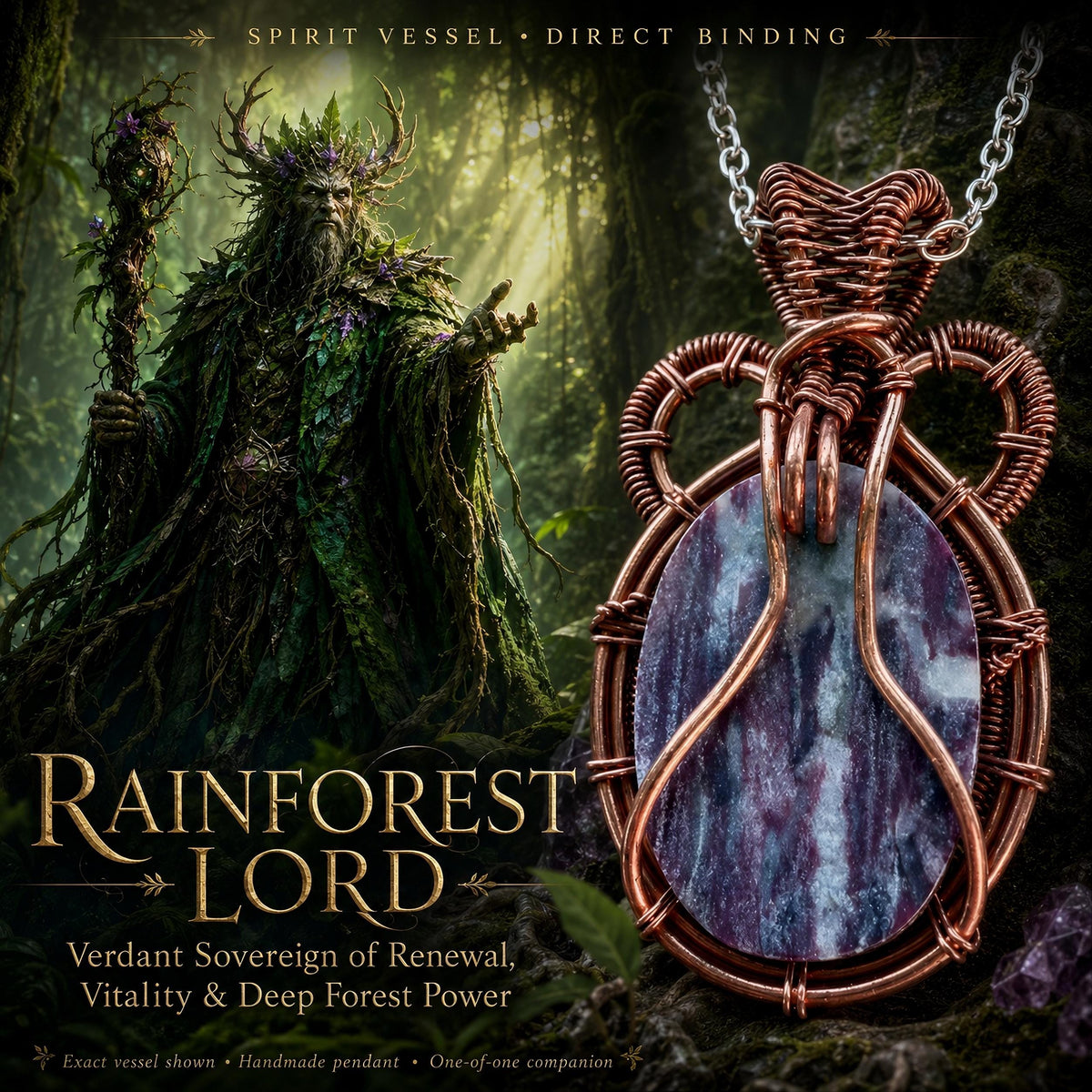 Rainforest Lord Spirit Vessel - Protection Amulet Bound Regenerative Amulet