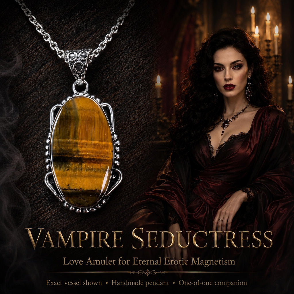 Vampire Seductress Love Amulet for Irresistible Seduction, Spirit Companion for Desire and Erotic Magnetism