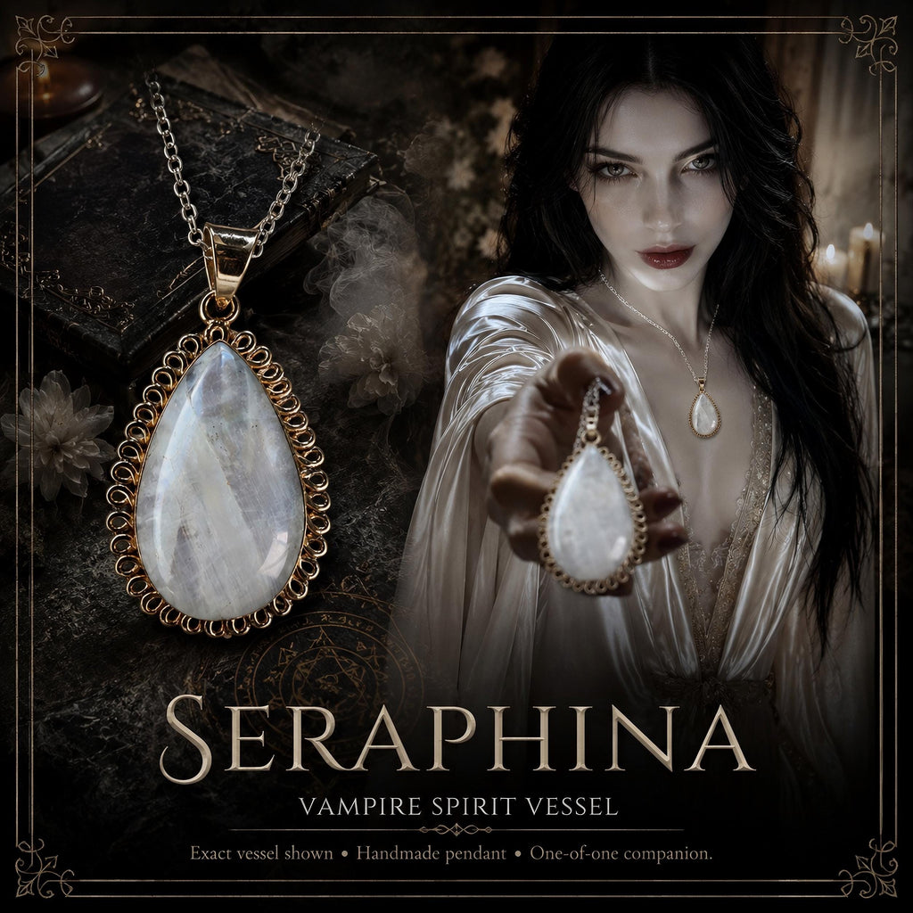 Vampire Spirit Vessel Necklace for Youthful Beauty Magick and Vitality