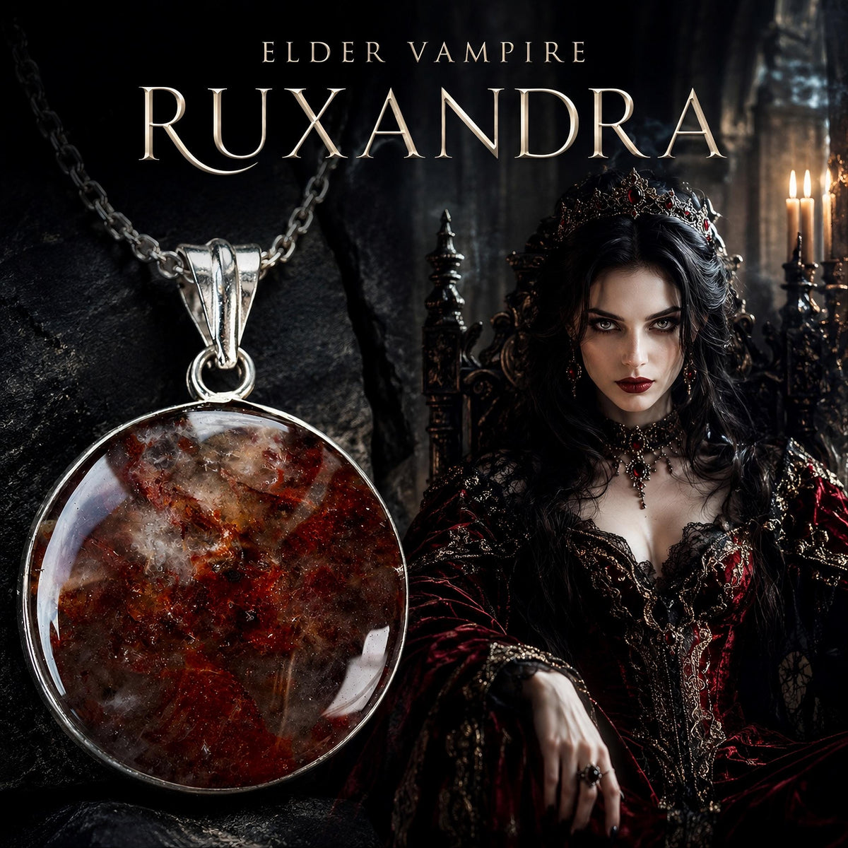 Vampire Companion Queen Spirit Vessel Necklace, Beauty Magick and Magnetism, Bound Spirit