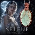 Moon Goddess Amulet Spirit Vessel Necklace, Selene Lunar Goddess Beauty Magick Pendant, Celestial Witch Jewelry, Pagan R