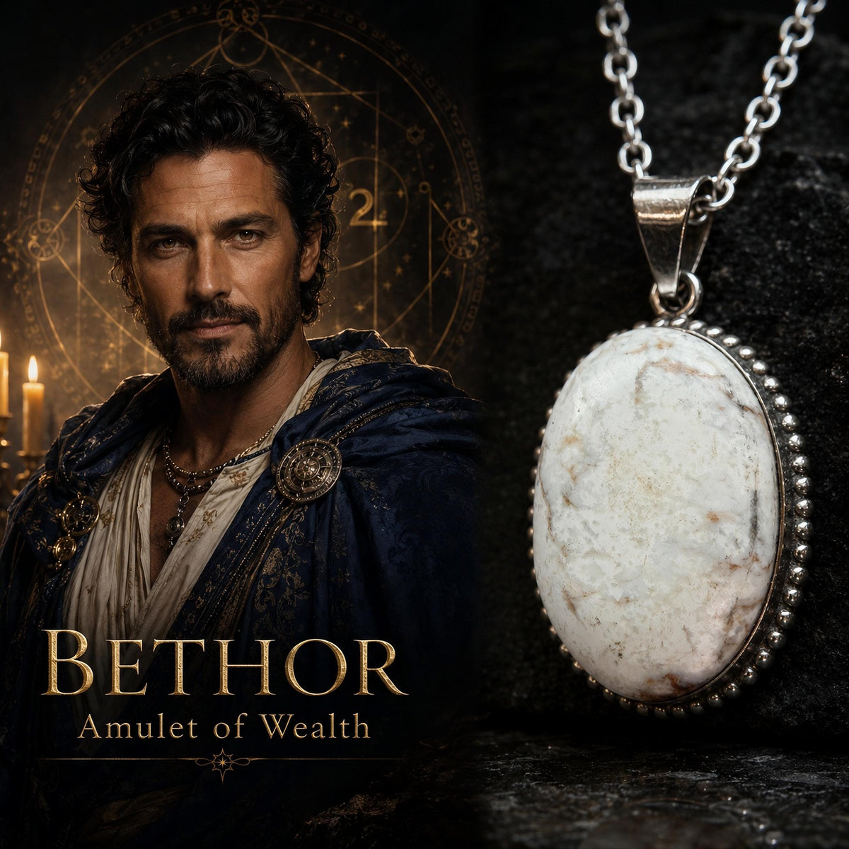 Bethor Spirit Vessel Wealth Amulet Necklace - Haunted Spirit of Jupiter Spirit Companion