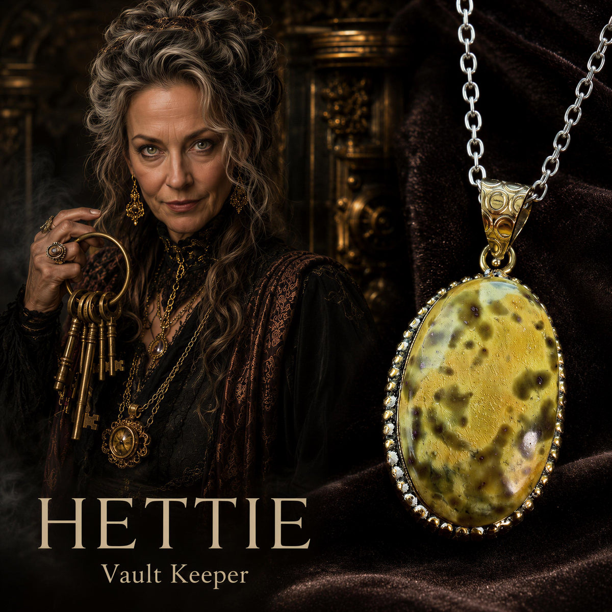Hettie Sterling Spirit Vessel Necklace Wealth Amulet - Haunted Witch of the Exchange Companion