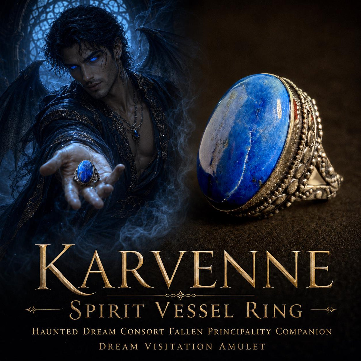Karvenne Spirit Vessel Ring - Haunted Dream Consort Spirit Companion - Dream Visitation Amulet
