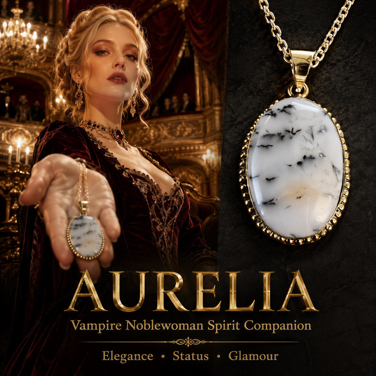 Vampire Noblewoman Spirit Vessel Necklace forPower  Elegance, Status & Social Favor
