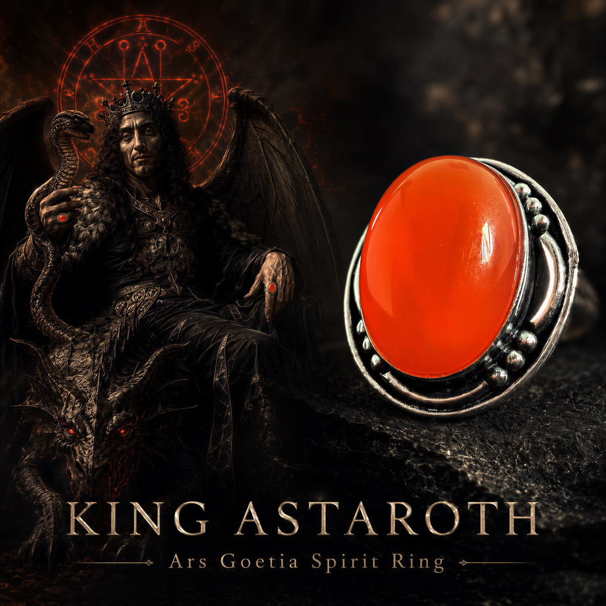 Astaroth Haunted Ring of Grand Duke of Hell Companion - Hidden Knowledge and Secrets Magick Amulet
