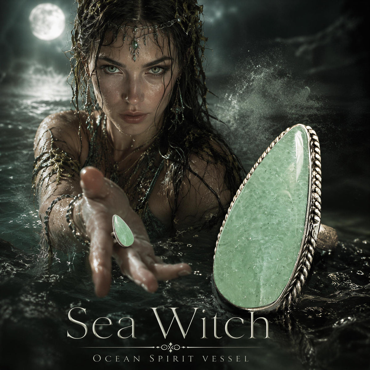 Sea Witch Companion Love Magnetism Spirit Vessel Haunted Ring of Intuition, Emotional Power