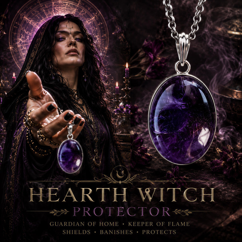 Hearth Witch Spirit Vessel Necklace for Home Protection, Comfort & Good Fortune