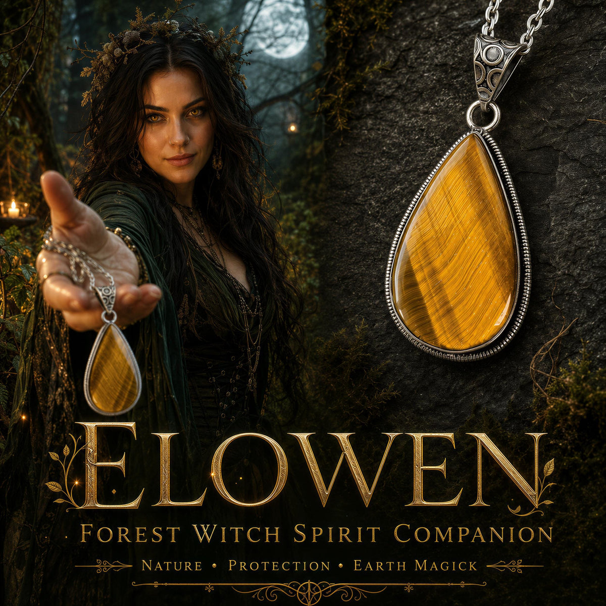 Forest Witch Spirit Vessel Necklace for Grounding, Abundance & Nature Magick