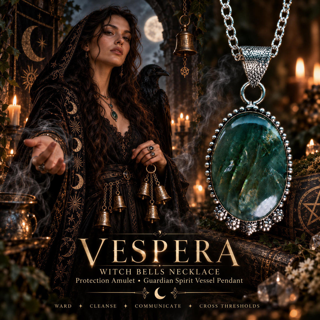 Witch Bells Necklace · Protection Amulet & Guardian Spirit Vessel Witchcraft Pendant · Warding, Cleansing