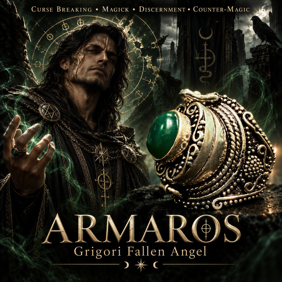 Armaros Grigori Watcher  Fallen Angel Ring · Protection, Enchantment Discernment, Unmaking & Counter-Magic · Spirit Vess