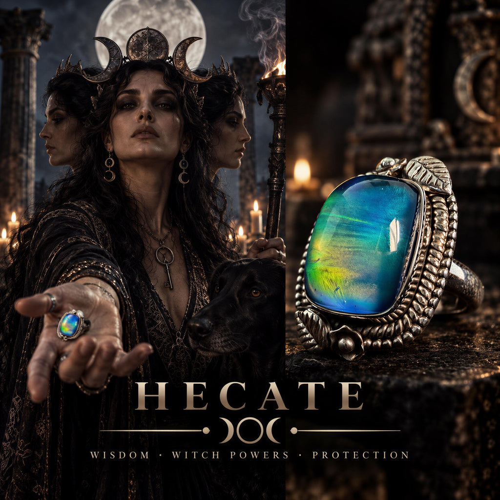 Hecate Spirit Vessel Ring · Apex Witchcraft amulet, Ancient Protection Magick, Wisdom, Crossroads, Divination & Threshol