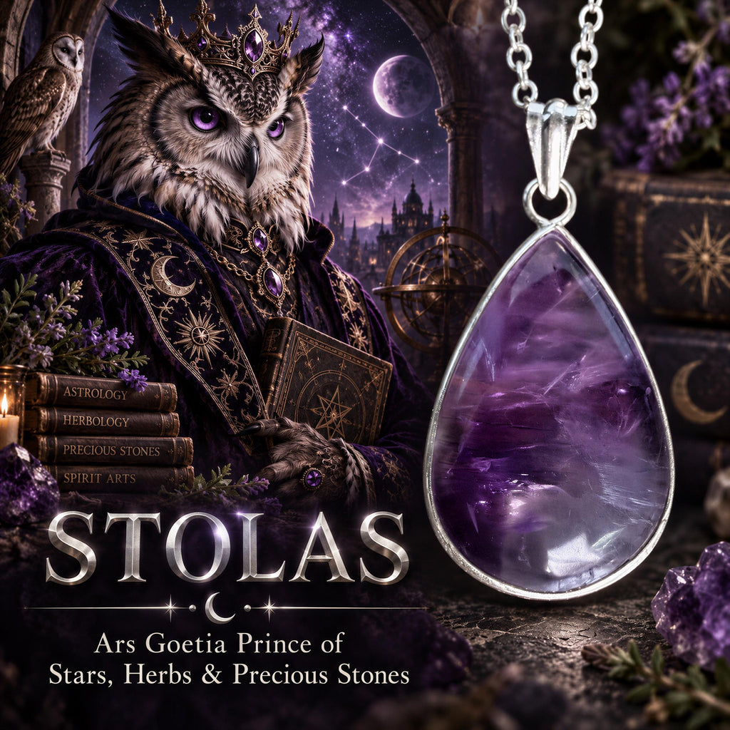 Stolas Spirit Vessel Occult Amulet · Ars Goetia Prince of Stars, Herbs