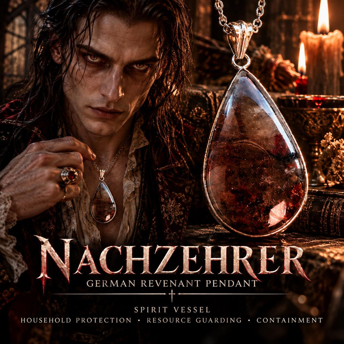 Nachzehrer Revenant Occult Pendant · German Plague-Era Guardian Spirit Vessel · Household Defense, Depletion Ward & Prot