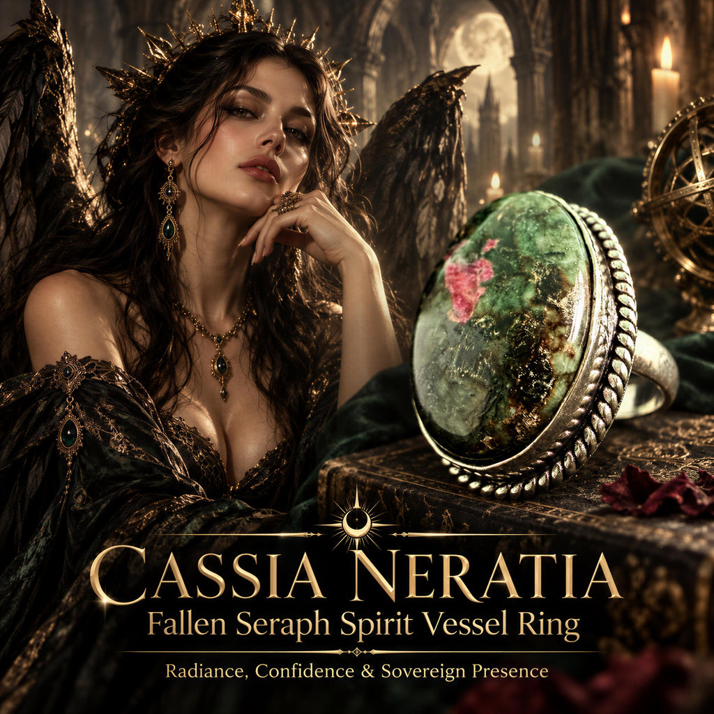 Fallen Seraph Angel Ring · Cassia Neratia Spirit Vessel · Charisma, Confidence, Visibility, Radiance & Sovereign Presenc