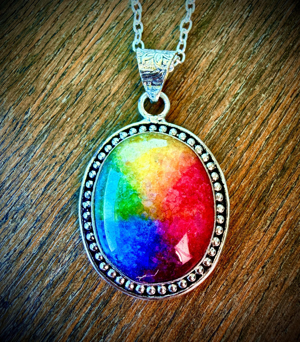 Seven Ray Seraph Angel Pendant · Chakra Alignment, Aura Protection, Spiritual Guidance, Confidence, Prosperity Amulet