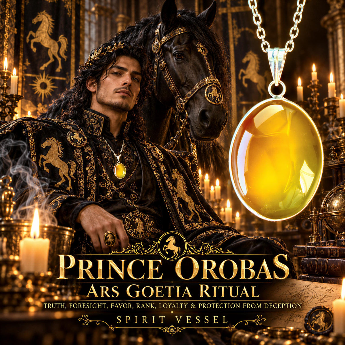 Prince Orobas  Pendant · Ars Goetia Ritual · Truth, Foresight, Favor, Rank, Loyalty & Protection from Deception