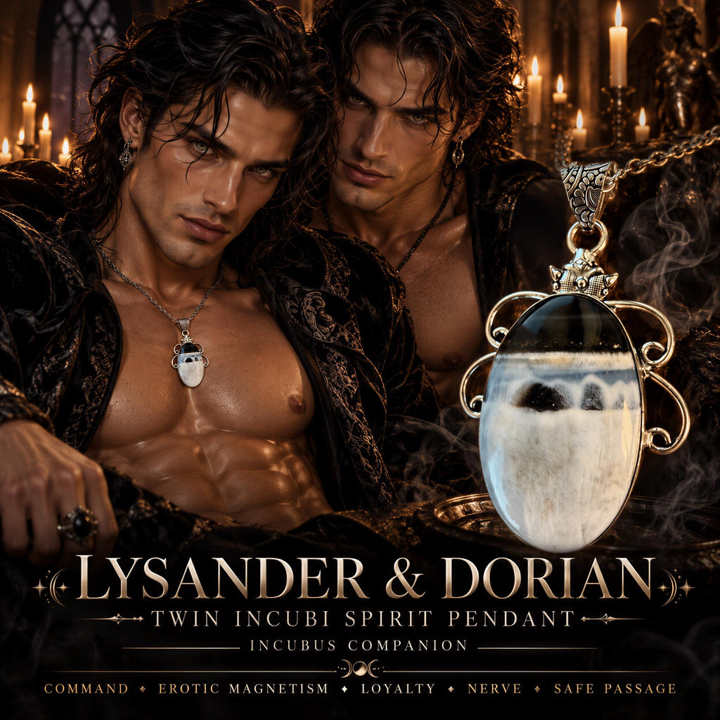 Lysander & Dorian Twin Incubi Spirit Pendant · Command, Erotic Magnetism, Loyalty, Nerve and Safe Passage · Incubus Comp