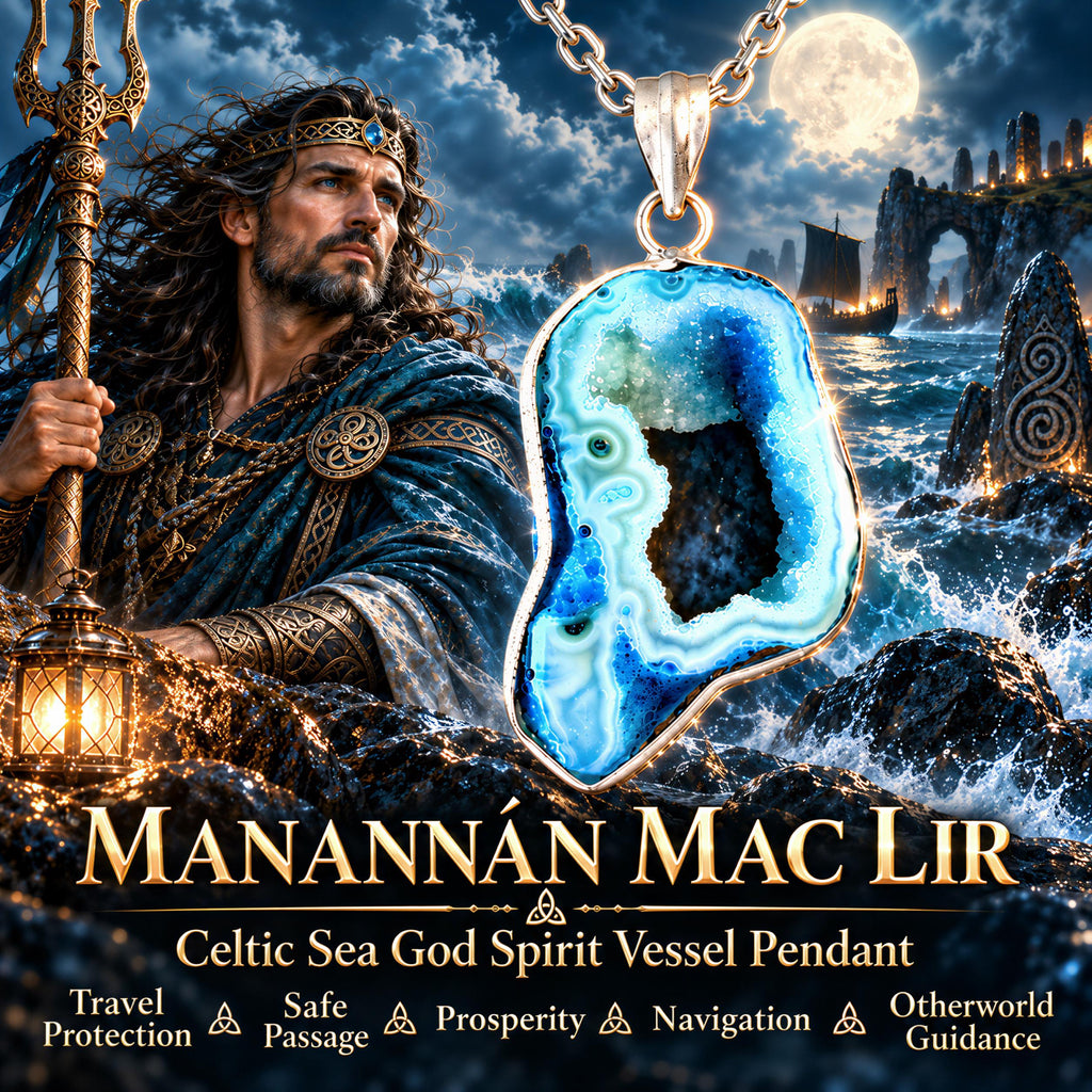 Manannan mac Lir Pendant · Celtic Sea God · Travel Protection, Safe Passage, Prosperity, Navigation & Otherworld Guidanc