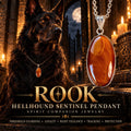 Rook Hellhound Sentinel Pendant · Threshold Guarding, Loyalty, Night Vigilance, Tracking & Protection · Spirit Companion