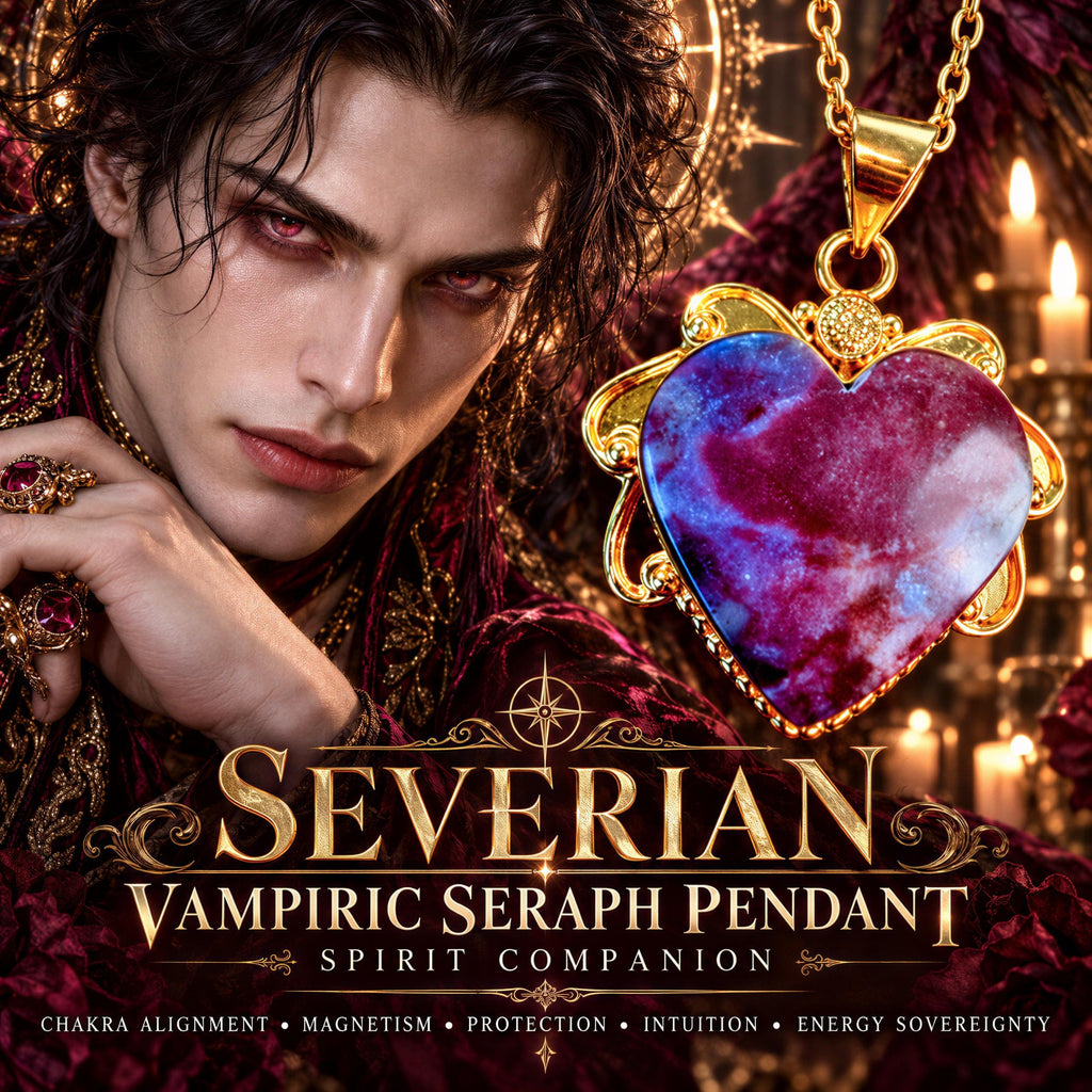 Severian Vampiric Seraph Pendant · Chakra Alignment, Magnetism, Protection, Intuition & Energy Sovereignty · Spirit Comp